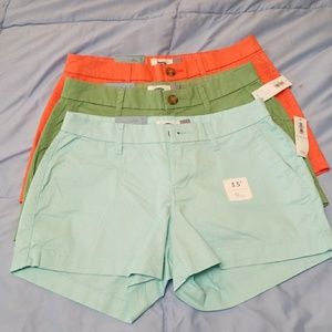 3 pairs size 0 old navy shorts.